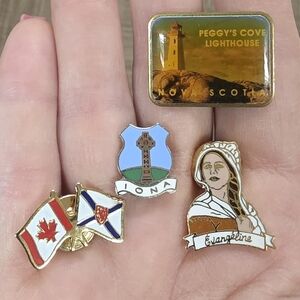 Lot of 4 Nova Scotia Souvenir Lapel Pins
